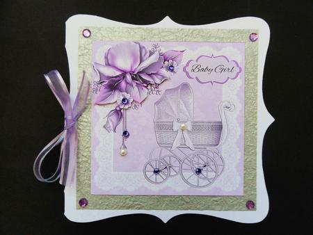 New Baby Girl Pram by Valerie Spowart