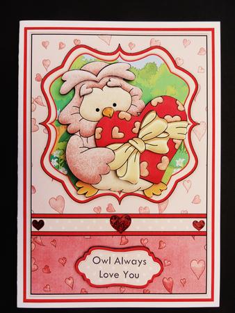 Owl Always Love You Valentine's Day Owl Decoupage by Valerie Spowart