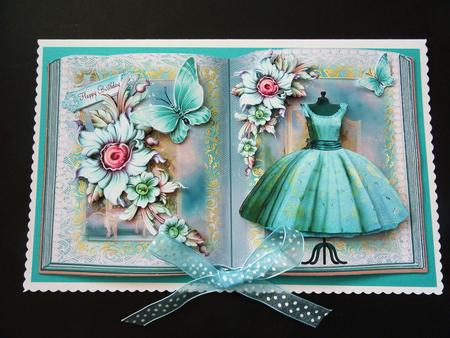 Beautiful Teal Dress Book Style Topper by Valerie Spowart