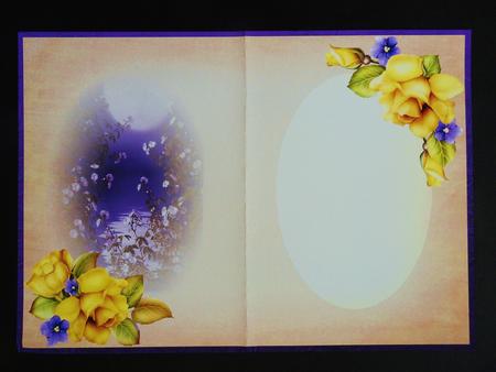 Gorgeous Yellow Roses Golden Scene - Insert by Valerie Spowart