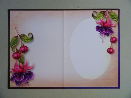 Fabulous Fuschias Floral Plaque - Insert by Valerie Spowart