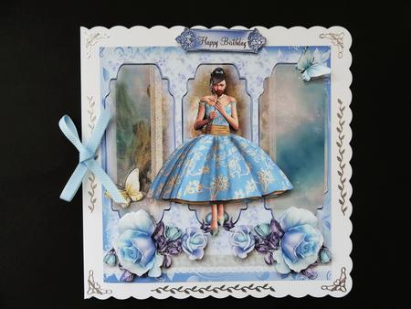 Beautiful Blue Card Front Kit by Valerie Spowart