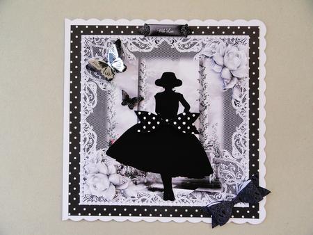 1950's Lady Black and White Topper by Valerie Spowart