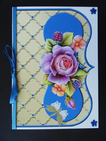 English Rose Card Front by Valerie Spowart