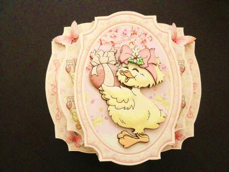 Easter Chick & Easter Egg Double Pop Out Card Kit Decoupage by Valerie Spowart