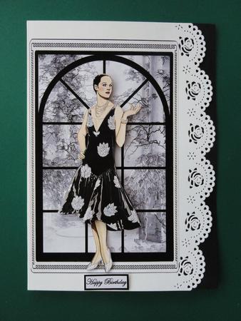 Fashion and Style Card with Decoupage by Valerie Spowart