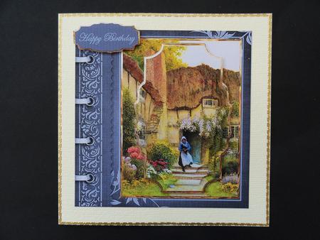 At the Cottage Door Card with Shaped Layers by Valerie Spowart