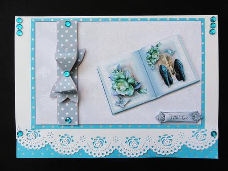Beautiful Teal Shoe Book Style Topper by Valerie Spowart
