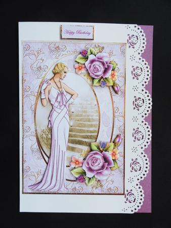 Deep Reflection and Roses Card by Valerie Spowart