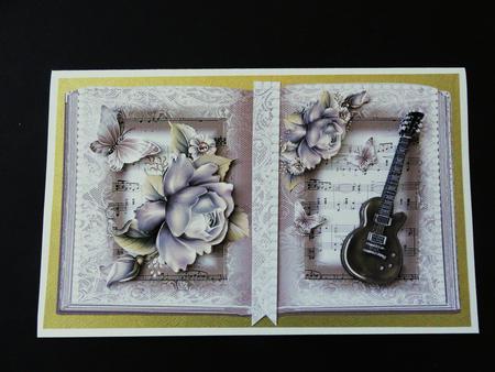 Guitar Music Book Style Card Front Kit by Valerie Spowart