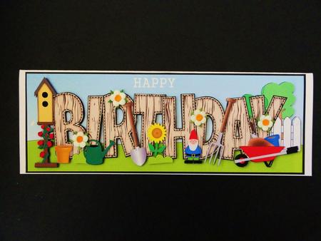 Gardening Birthday Large Dl by Valerie Spowart
