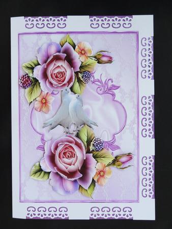 Summer Roses with Doves by Valerie Spowart