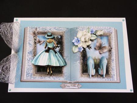 Gorgeous Down by the River Book Style Card Front by Valerie Spowart