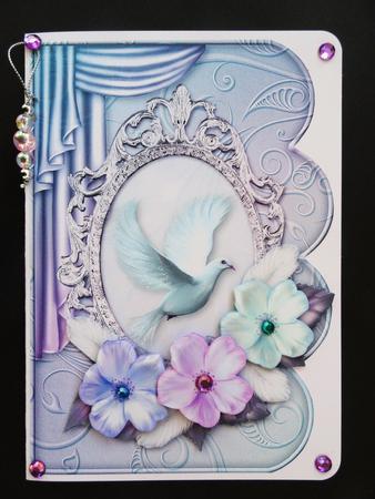 Flight of Fantasy 6 Scalloped Edge Card Decoupage by Valerie Spowart