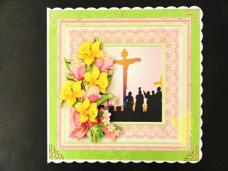 Easter Cross & Daffodils Mini Kit & Decoupage by Valerie Spowart