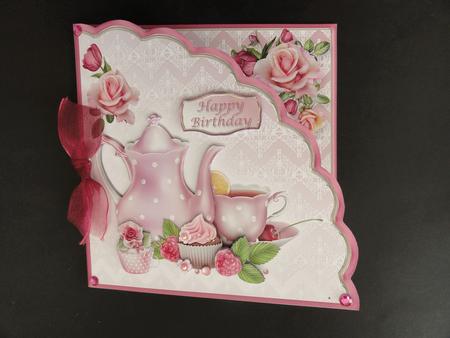 Tea and Cupcakes - Shell Front Card Mini Kit by Valerie Spowart