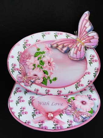 Butterfly Petunias Oval Easel Mini Kit by Valerie Spowart