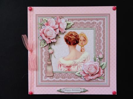 Vintage Lady & Mirror 8x8 Mini Kit & Decoupage by Valerie Spowart