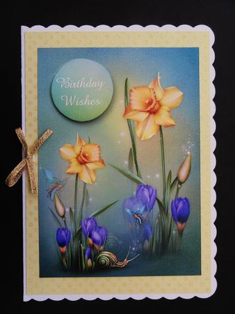 Beautiful Spring Daffodils & Crocus by Valerie Spowart