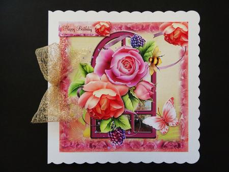 Peach and Pink Rose Window Topper by Valerie Spowart