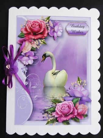 Serene Swan with Belle Roses by Valerie Spowart