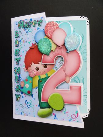 Boys 2nd Birthday Over the Edge and Decoupage by Valerie Spowart