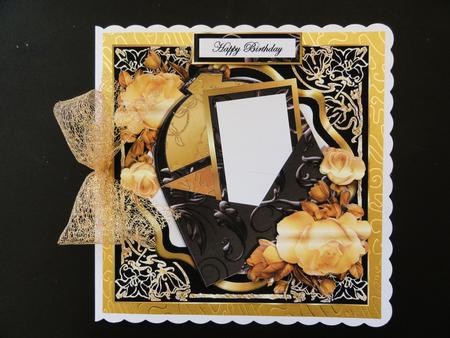 Open Envelope Card Front Mini Kit - Black & Gold by Valerie Spowart
