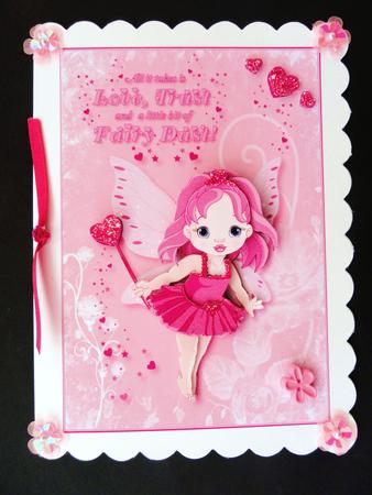 A Little Bit of Fairy Dust Card Front and Decoupage by Valerie Spowart