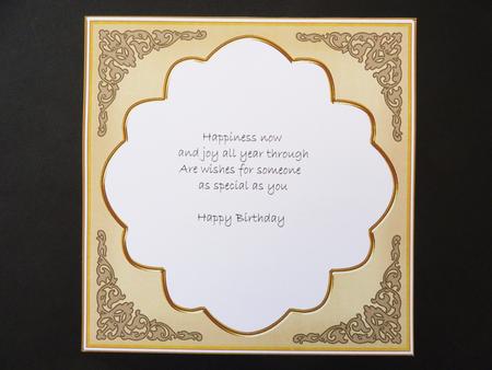 Gold Art Deco Fancy 7in x 7in Insert Panel by Valerie Spowart