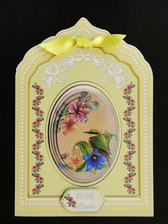 Bird in Yellow Porcelain Plaque Card Mini Kit by Valerie Spowart