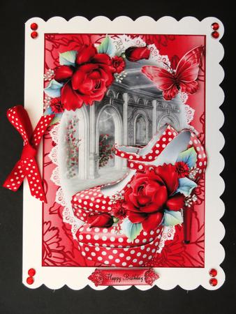 A5 Card Front the Polka Dot Shoes by Valerie Spowart