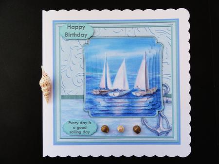 Sailing or Fishing Boats 8x8 Mini Kit & Decoupage by Valerie Spowart