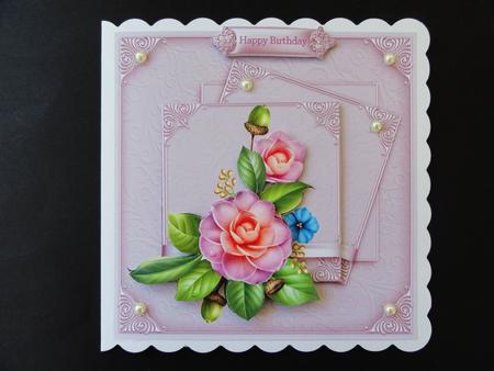 Camellia Card with Decoupage by Valerie Spowart