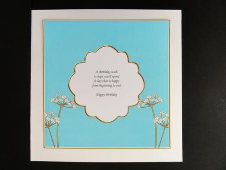 Teal Time Flower 7in x 7in Square Insert Panel Sheet by Valerie Spowart