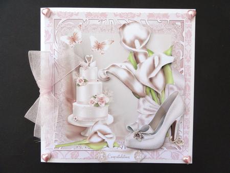 Lily Rose Wedding Card Front Kit by Valerie Spowart