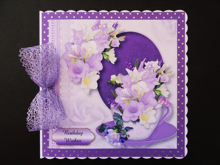 Fabulous Freesias in a Teacup by Valerie Spowart