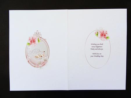 The Love Swans Anniversary or Wedding Insert by Valerie Spowart
