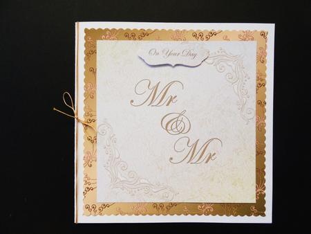 Beautiful 'mr & Mr' Wedding Card Topper by Valerie Spowart