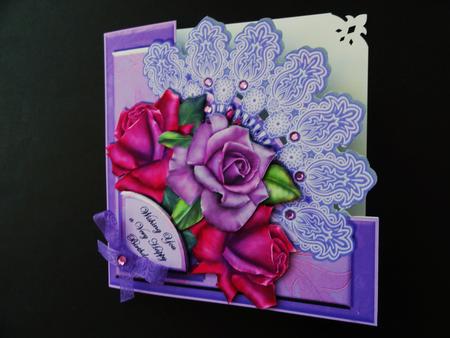 Lilac Lace Fan - Edgy - Mini Kit by Valerie Spowart