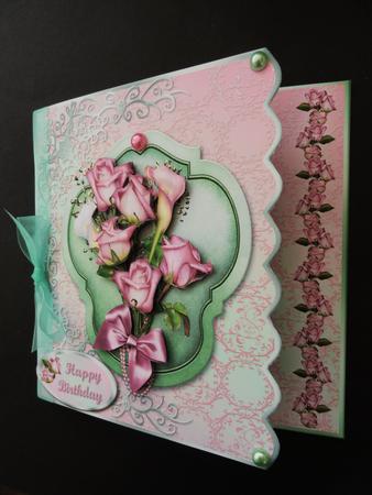 Roses and Callas Side Scallop Card Mini Kit by Valerie Spowart