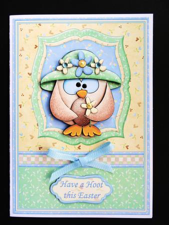 Easter Owl Have a Hoot This Easter Decoupage by Valerie Spowart