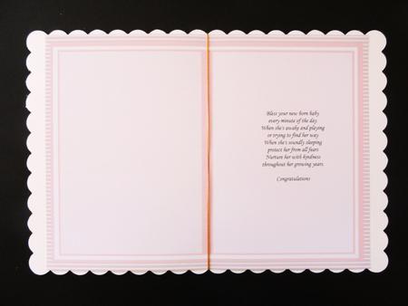 A5 Pink Baby Bunny Incert  by Valerie Spowart