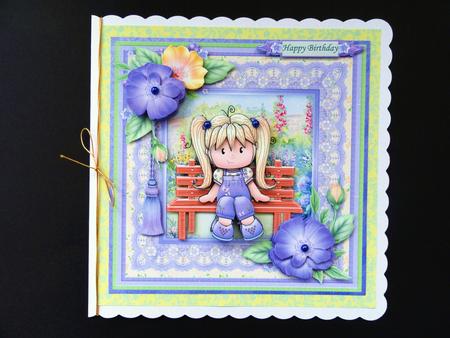 Jodie's Garden Bench 8x8 Mini Kit & Decoupage by Valerie Spowart
