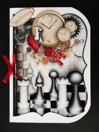 Chess Time Male Card by Valerie Spowart