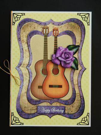 Bracked Card Music & Roses by Valerie Spowart
