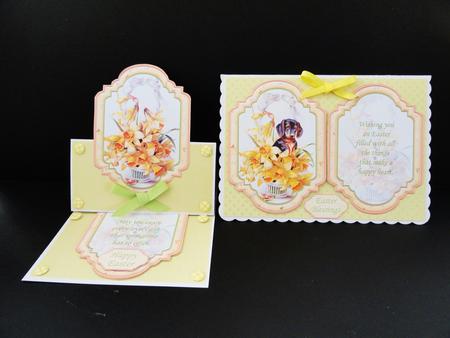 Easter Daffodil Baskets Card Toppers & Inserts with Verses by Valerie Spowart