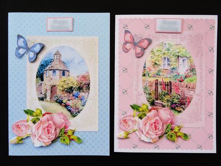 Cottage & Pink Roses Duodecoupage by Valerie Spowart