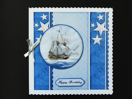 Sailing Ship Quick Card by Valerie Spowart