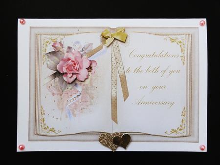 Anniversary Open Book Card with Insert by Valerie Spowart