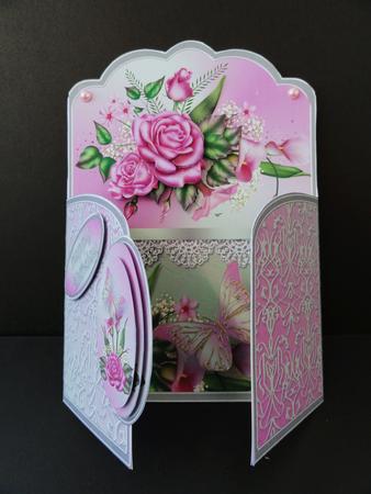 Pink Roses Gatefold Mini Kit by Valerie Spowart